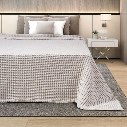 Adam Home Decke Pique Übergröße 240x260cm Cappuccino