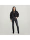 Crop Γυναικείο Bomber Jacket Μαύρο