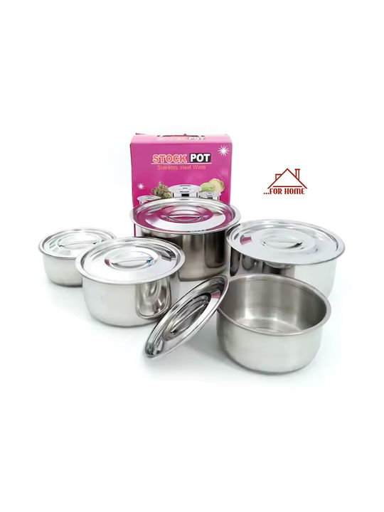 ForHome Inox Lunch Box Silver 5pcs