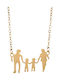 Goldene Boho-Familienhalskette Papa-Mama-2 Jungen Königin Mutter