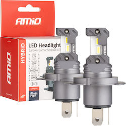 AMiO Hybrid Series Крушки H4 LED Хладно бяло 2бр AMiO Hybrid Series Крушки H4 LED Хладно бяло 2бр