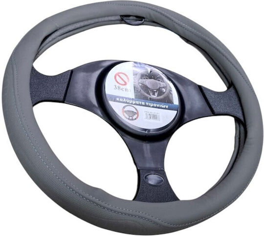 Husă Volan Auto din Piele ecologică Gri
