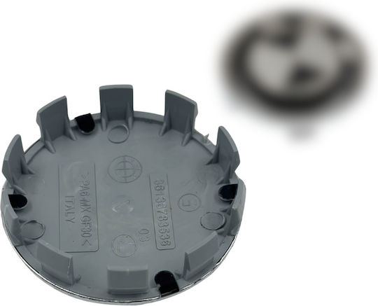 Zero-Wheel Radnabenkappen Bmw mit Innendurchmesser 68mm Schwarz 1Stück