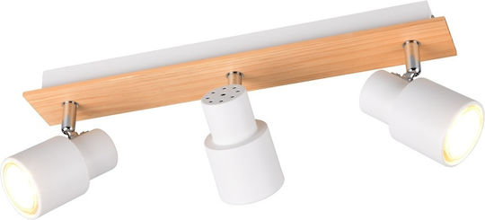 Trio Lighting Triplu Spot cu Soclu GU10 în Culoare Alb