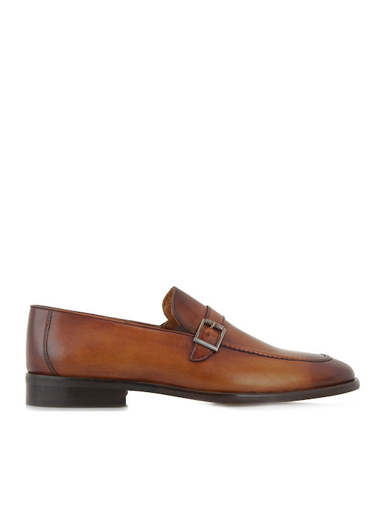 Leder Herren Mokassins in Tabac Braun Farbe