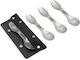 Black & Blum Cutlery 20.5cm Stainless Steel Grey Picnic Set of 4 Pieces