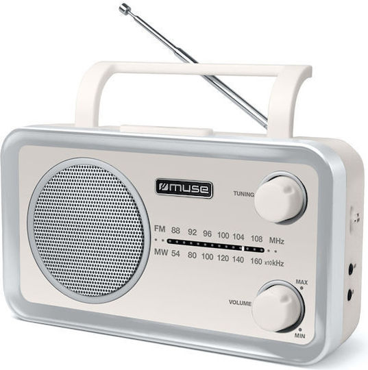 Muse MF-060 SC Φορητό Ραδιόφωνο Ρεύματος / Μπαταρίας Κρεμ
