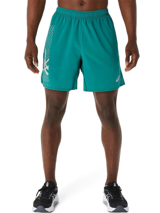 ASICS Icon Αθλητική Ανδρική Βερμούδα Πράσινη