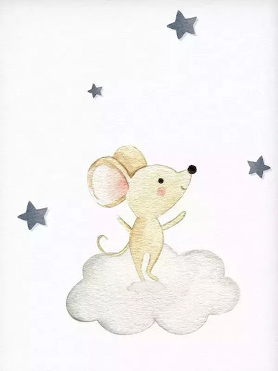 Kids Framed Plastic Wall Painting Mouse 21x30cm