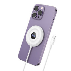 Hoco Ασύρματος Φορτιστής (Qi Pad) 15W Λευκός (C...