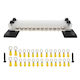 Cp-3053 150a 12-48v Rv Yacht Double-row 12-way Busbar 28pcs Terminals Μαύρο
