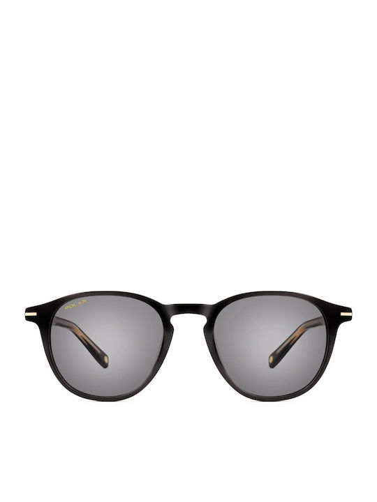 Polar Unisex Sonnenbrille mit Schwarz Kunststoff Gestell und Gray Polarisiert Linse