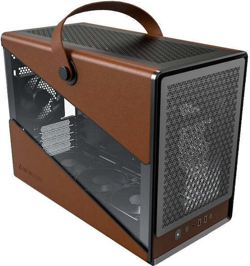 Montech Heritage PRO Gaming Mini-Turm Computergehäuse mit Seitenfenster Schwarz