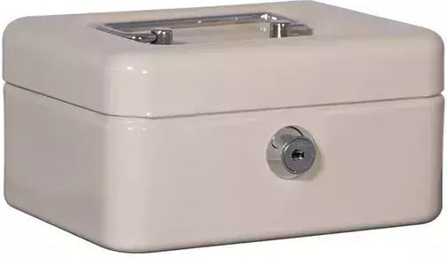 Sax Mini Geldkassette 12,5x9,5x6,2 Schlüssel Beige