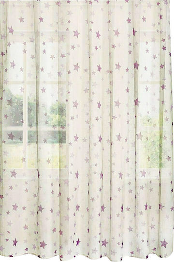 Kids Rod Pocket Curtain White PKD-3000-MOVLEYKO 260x280cm