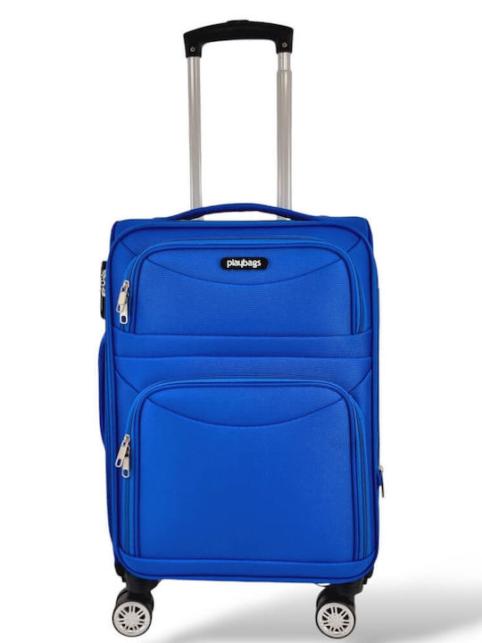 Playbags Playbags Cabin Fabric Suitcase Blue Electric with 4 Wheels Height 56cm