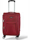 Playbags Βαλίτσα Ταξιδίου Καμπίνας Υφασμάτινη Μπορντό με 4 Ρόδες Ύψους 56εκ.