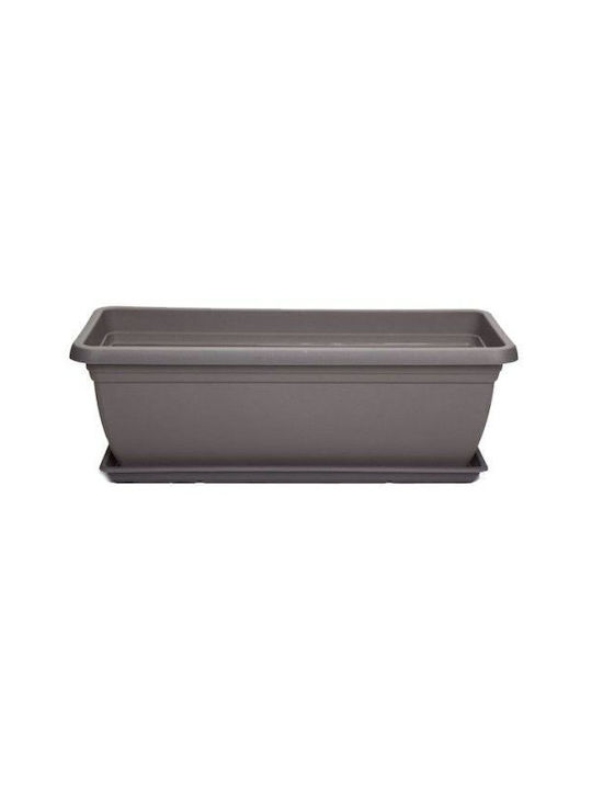 Micplast Mojito Ζαρντινιέρα Πλαστική Ανθρακί 40x20x17εκ.