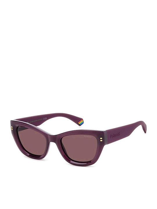 Polaroid Women's Sunglasses with Purple Plastic...