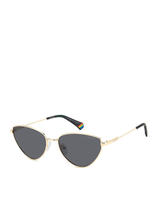 Polaroid Women's Sunglasses with Gold Metal Fra...