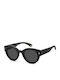 Polaroid Women’s Sunglasses With Black Horn-Rimmed Frame And Grey Lens PLD6240/S/X 807/M9