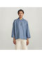 Langärmelig Damen Hemd Blue