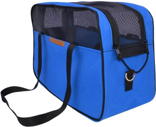 Woofmoda Sac Voyage Husă impermeabilă Geantă de umăr pentru transport câine / pisici până la 4kg Albastru M43xL30xA18cm.