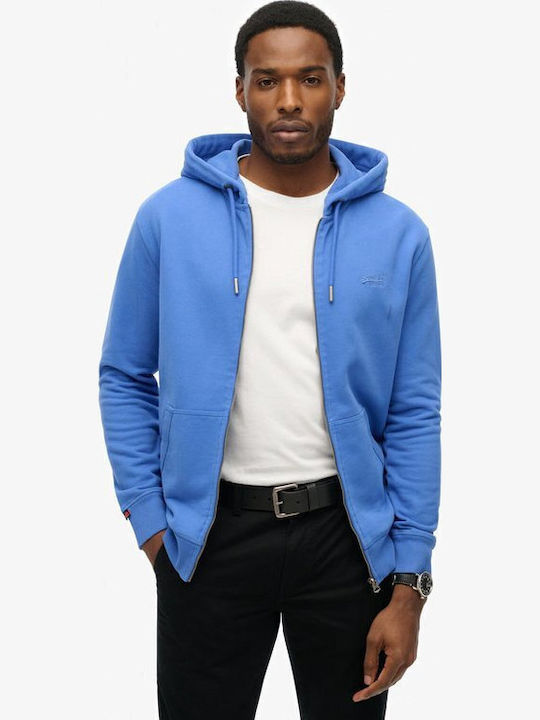 Superdry Sweatshirt with Hood Chambray Blue