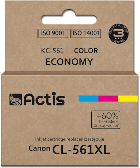 Actis Συμβατό Μελάνι Εκτυπωτή InkJet Canon CL-561XL 18ml Κίτρινο 1τμχ