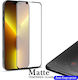 SiiPro Anti-fingerprint Пълно лепило Мат Закалено стъкло за цялото лице (iPhone 15)