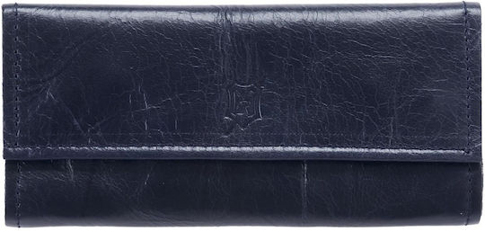 MR Leather Tobacco Pouch With Snap Closure Charm Blue