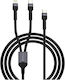 Devia 2in1 Cable Extreme Ec648 Usb-c + Usb-c Lightning 1,2 M 3a Black