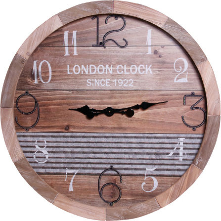 Etoile Antikes Wanduhr Hölzernes Bronze 60x3.5cm