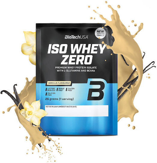 Biotech USA Iso Whey Zero Reducere a lactozei Proteină Din Zer Fără gluten cu Aromă Vanilie 25gr