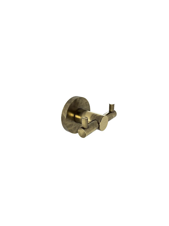 Verdi Sigma Άγκιστρο Μπάνιου Διπλό με Βίδες ​50x4.2cm Μπρονζέ