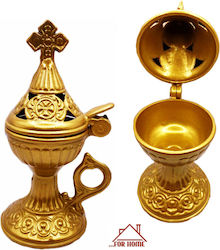 Cădelniță metalică aurie 8x18cm Forhome 4429889 Acasă
