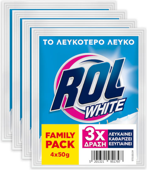 Избелващ препарат за пране Rol White 50g Семейна опаковка