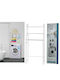 White Metal Washing Machine Shelf 66x25x152cm
