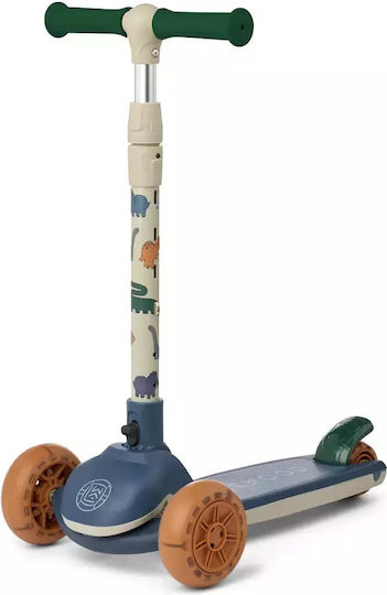 Liewood Kids Scooter Foldable Saira 3-Wheel for 3+ Years Dinosaurs Mist