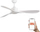 Faro Barcelona Luzon L TUYA Ceiling Fan 132cm White