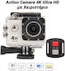 1124.040 Action Camera 4K Ultra HD Υποβρύχια (με Θήκη) με Οθόνη 2" και Wi-Fi Γκρι