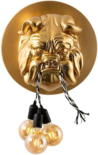Opviq Bulldog Decorative Lamp with Socket for Bulb E27 Yellow
