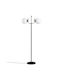 Opviq Antler Floor Lamp H162xW62cm. with Socket for Bulb E27 Black