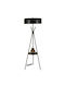 Opviq Venedik Floor Lamp H165xW50cm. with Socket for Bulb E27 Black