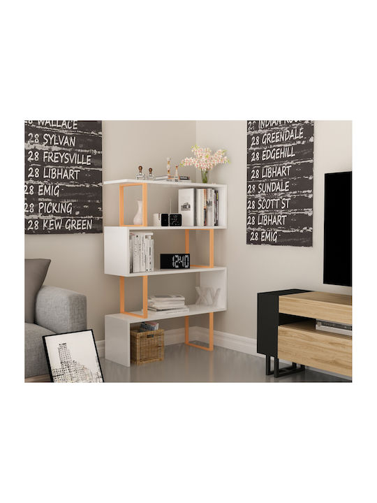 Bibliothek Adriana Gold-white 91.5x29.5x124.5cm