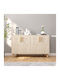 Bufet Rodney Travertine Beige-oak 120x29.6x73.6cm