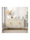 Sideboard Roger Wooden Travertine Beige-oak 120x29.6x73.6cm