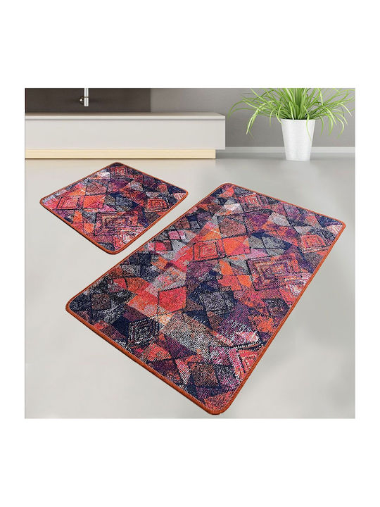L'Εssentiel Maison Σετ Πατάκια Μπάνιου Tile Red 2τμχ