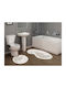 L'Εssentiel Maison Set Badematten Synthetisch,Polyester/Cotton/Leather Rechteckig Cream 2Stück
