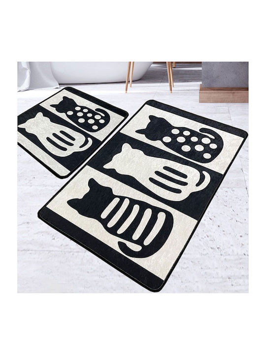 L'Εssentiel Maison Σετ Πατάκια Μπάνιου 359CHL5352 Black-white 2τμχ